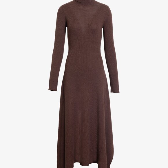NEW Tanya Taylor Steffi Knit Dress in Chocolate Brown Melange - Picture 3 of 6